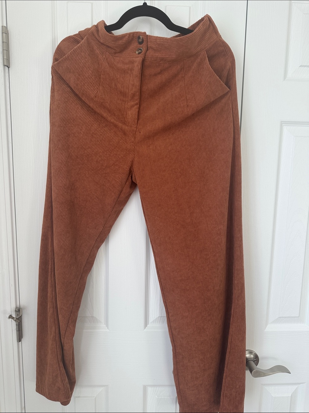 Amazon Women's Rust Brown Corduroy Flare Pants